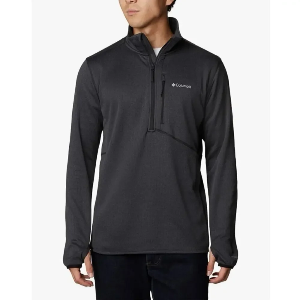 COLUMBIA NWOT Park View Fleece Half Zip Dark Gray Omni Wick Size 3XL